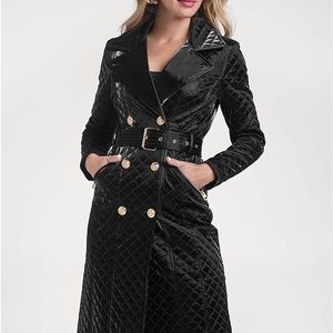 Quilted Buckle Detail Coat size 10